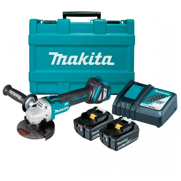 Шлифовальная машина Makita DGA511RTE Угловая / / Синий photo 2