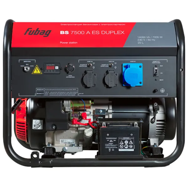 Генератор Fubag BS 7500 A ES DUPLEX 230/ 400 В Бензин/ 7 кВт photo 2 Генератор Fubag BS 7500 A ES DUPLEX 230/ 400 В Бензин/ 7 кВт photo 2