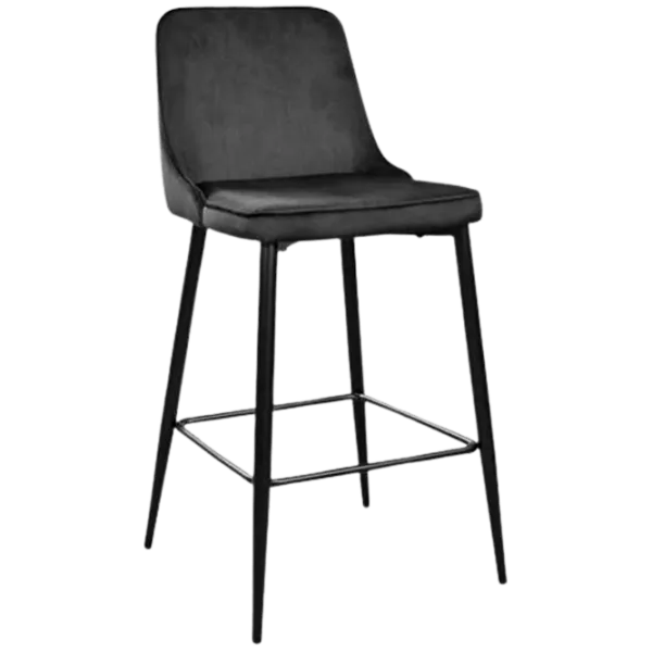 Scaun de bar Deco (НФ-0004892) Catifea/ Metal/ Black photo 2