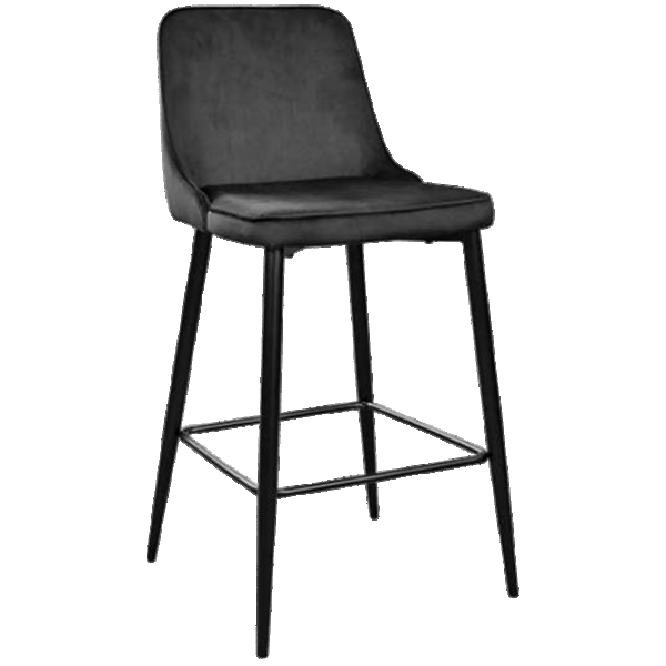 Scaun de bar Deco (НФ-0004892) Catifea/ Metal/ Black photo 2