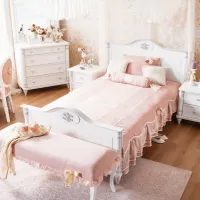 Детская кровать Cilek Romantic 120 x 200 см/ ЛДСП/ Белый photo 2