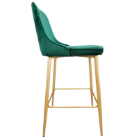 Барный стул Deco (НФ-0002153) Бархат/ Металл/ Зелёный photo 2