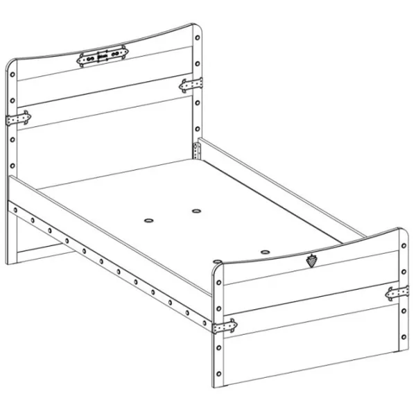 Детская кровать Cilek Pirate 100 x 200 см/ ЛДСП/ Коричневый photo 2