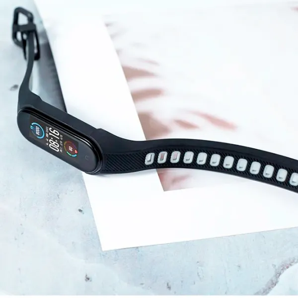 Ремень Mi Band 5 Opaska Силикон/ Черный photo 5