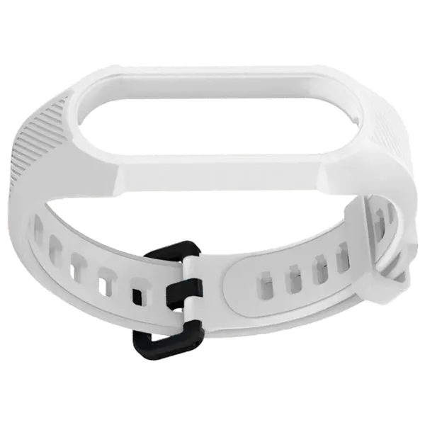 Curelușă Mi Band 5 Opaska Silicon/ White photo 2