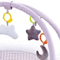 Covoraş pentru joc 4Play Round Comfy Gym (00-00643598) 0+/ Transformer/ Gray photo 3