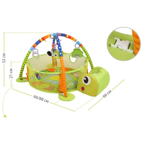 Covoraş pentru joc Konig Kids Turtle (00-00643597) 0+/ Transformer/ Green photo 8 Covoraş pentru joc Konig Kids Turtle (00-00643597) 0+/ Transformer/ Green photo 8