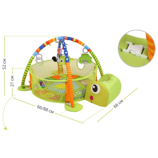 Covoraş pentru joc Konig Kids Turtle (00-00643597) 0+/ Transformer/ Green photo 8 Covoraş pentru joc Konig Kids Turtle (00-00643597) 0+/ Transformer/ Green photo 8