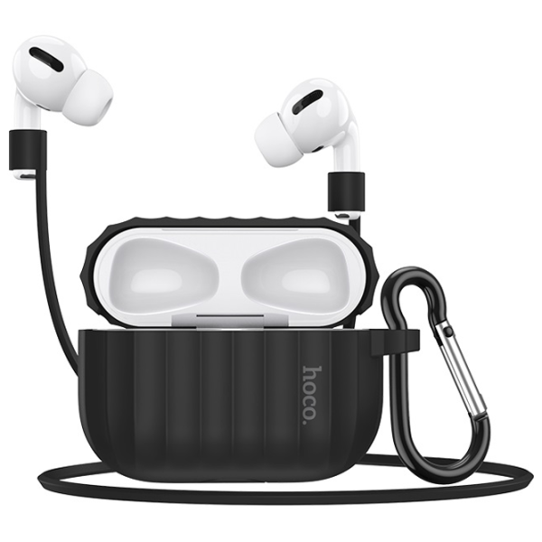 Husă pentru căști Apple AirPods Pro (WB20 Fenix) Hoco/ Silicon/ Black photo 2