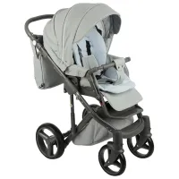 Cărucior pentru copil Adamex Luciano Delux Q101/ Light Gray photo 5