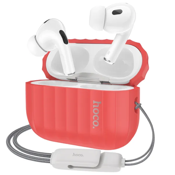 Husă pentru căști Apple Airpods Pro 2 (WB23 Harmonious) Hoco/ Silicon/ Red photo 3