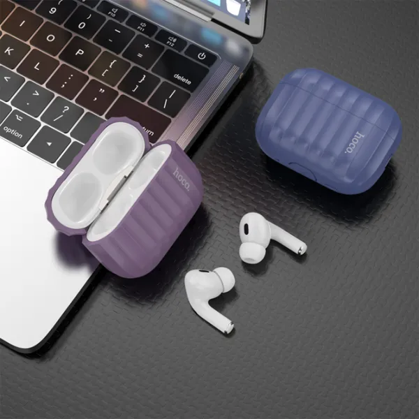 Husă pentru căști Apple Airpods Pro 2 (WB23 Harmonious) Hoco/ Silicon/ Red photo 4