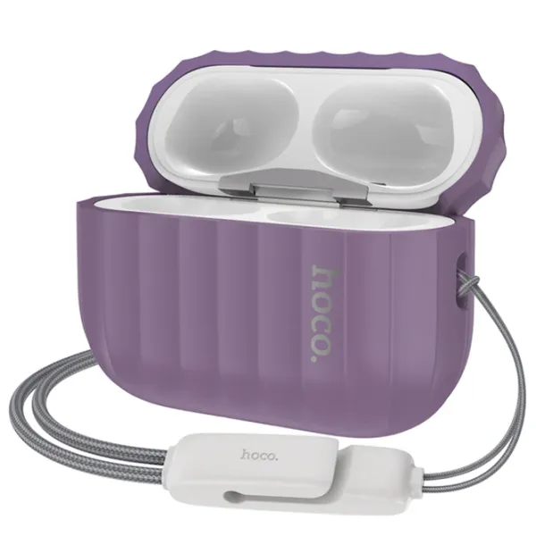Husă pentru căști Apple Airpods Pro 2 (WB23 Harmonious) Hoco/ Silicon/ Purple photo 2