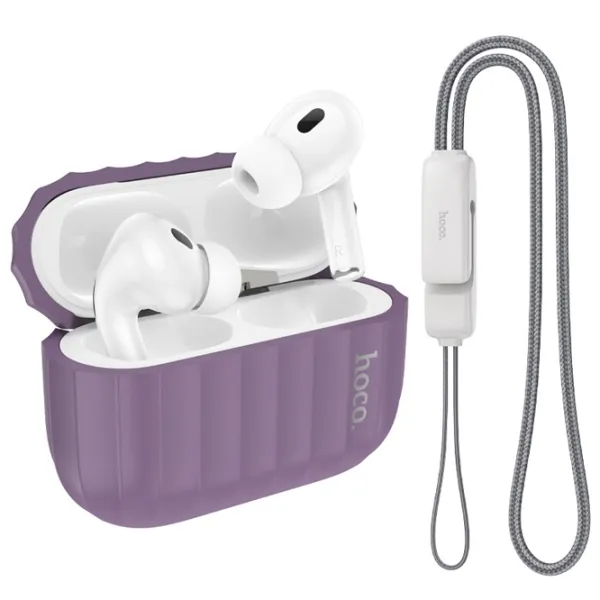 Husă pentru căști Apple Airpods Pro 2 (WB23 Harmonious) Hoco/ Silicon/ Purple photo 3