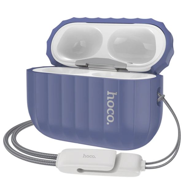 Чехол для наушников Apple Airpods Pro 2 (WB23 Harmonious) Hoco/ Силикон/ Синий photo 2
