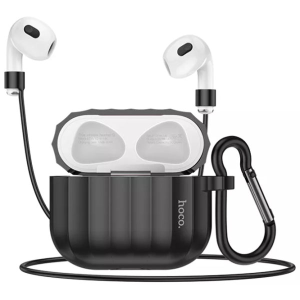Husă pentru căști Apple AirPods 3 (WB22 Glory) Hoco/ Silicon/ Black photo 2