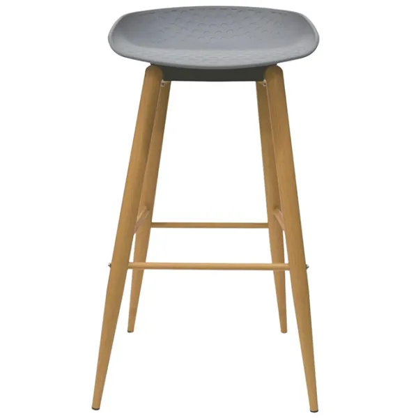 Scaun de bar DecoPrim Hector Plastic/ Metal/ Gray photo 2