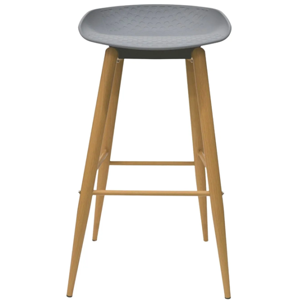 Scaun de bar DecoPrim Hector Plastic/ Metal/ Gray photo 2
