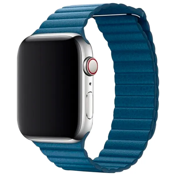 Curelușă Apple Watch Elegant Loop Piele/ 38, 40 mm/ Blue Cape Cod photo 3