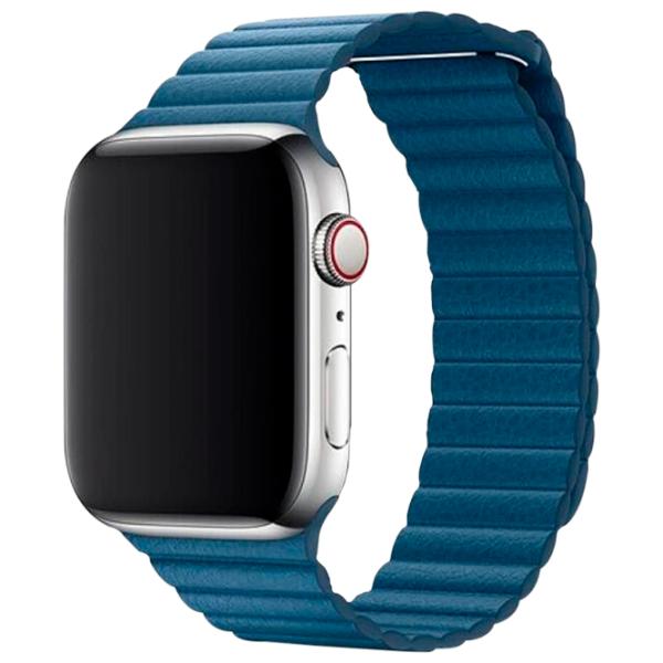 Curelușă Apple Watch Elegant Loop Piele/ 38, 40 mm/ Blue Cape Cod photo 3