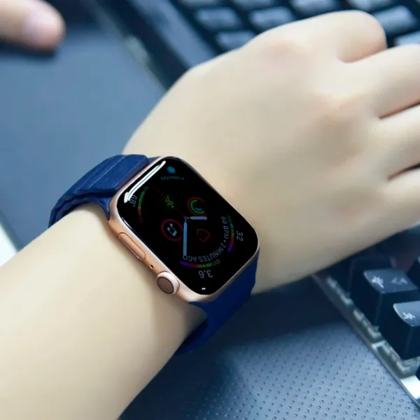 Curelușă Apple Watch Elegant Loop Piele/ 38, 40 mm/ Blue Cape Cod photo 4