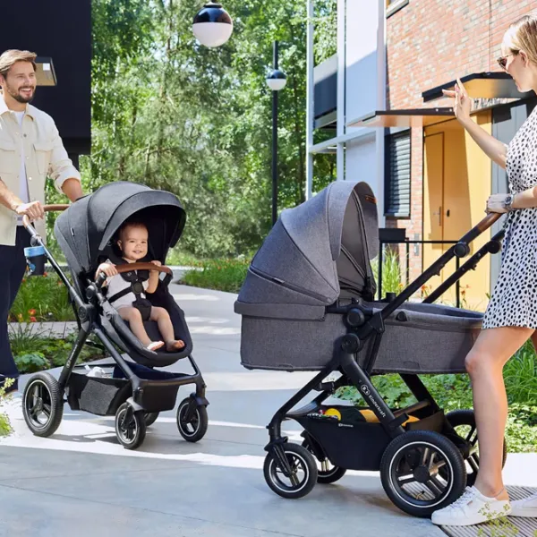 Cărucior pentru copil KinderKraft B-Tour 3 in 1 5902533918959/ Light Gray photo 10