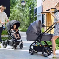 Cărucior pentru copil KinderKraft B-Tour 3 in 1 5902533918959/ Light Gray photo 10