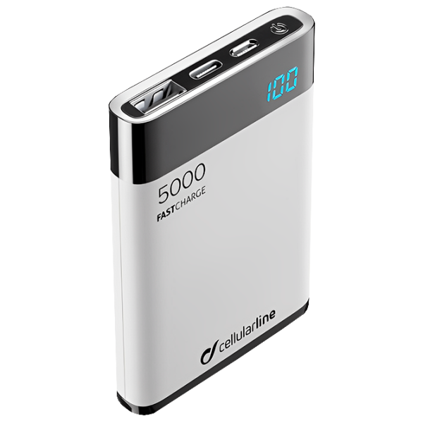 Power Bank Cellularline Slim USB C 8000 mAh/ White photo 4 Power Bank Cellularline Slim USB C 8000 mAh/ White photo 4