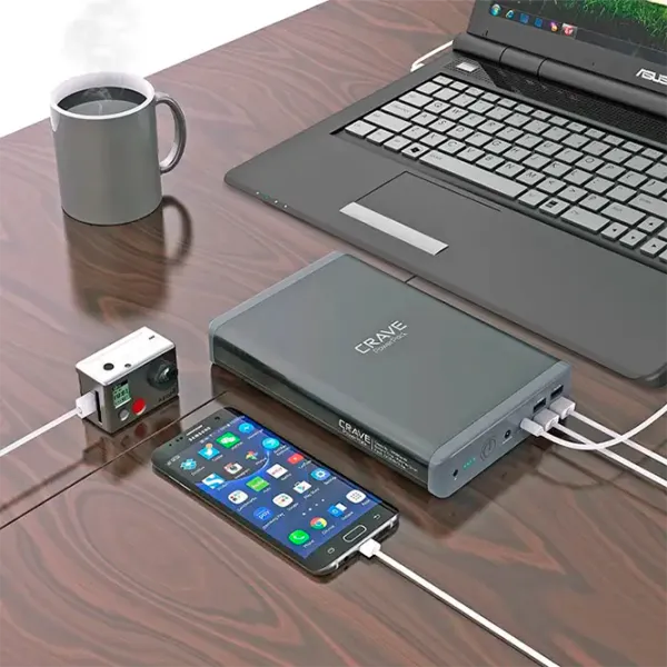 Power Bank CRAVE CRVPP102 50000 mAh/ Space Gray photo 4 Power Bank CRAVE CRVPP102 50000 mAh/ Space Gray photo 4