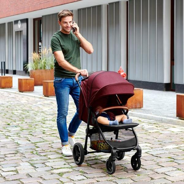 Cărucior pentru copil KinderKraft Grande 2020 5902533913190/ Burgundy photo 7