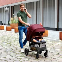 Детская коляска KinderKraft Grande 2020 5902533913190/ Бургундия photo 7