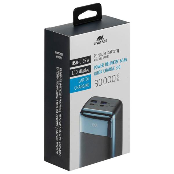 Power Bank RivaCase VA1080 30000 mAh/ Black photo 8
