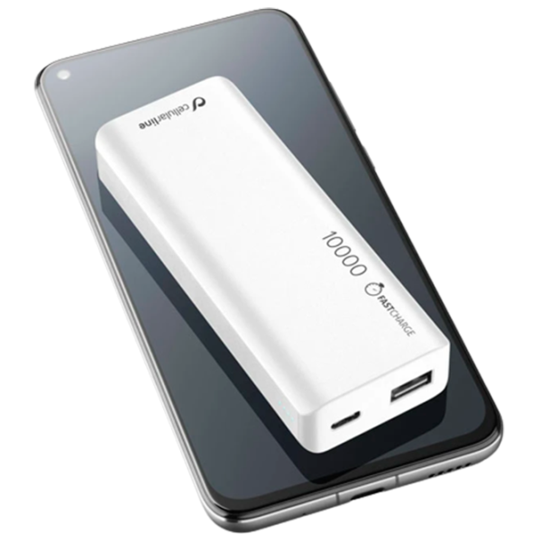 Power Bank Cellularline Slim USB C 10000 mAh/ White photo 2