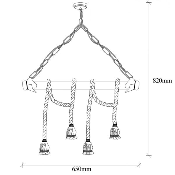 Lustră Elmos DS-32 60 W/ 4 socluri - E27 photo 2