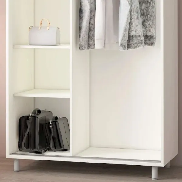 Dulap pentru haine Glisant Mobildor-Lux ARON P 1000 K2 8681 100 x 60 x 220 / DSP / Alb briliant photo 5