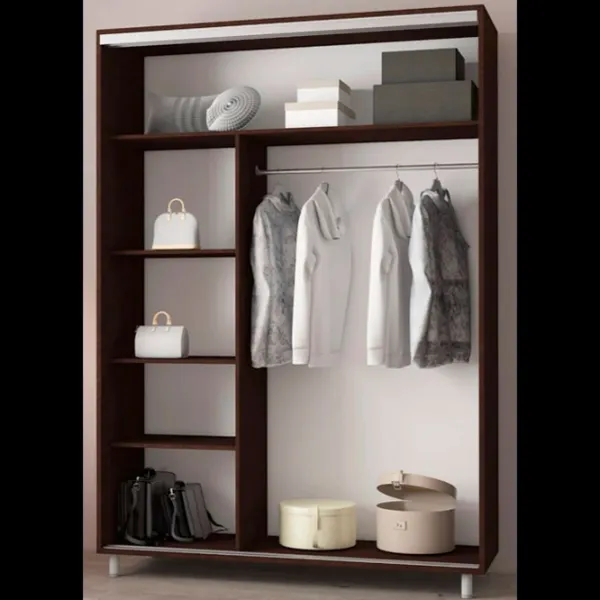 Гардероб Раздвижной Mobildor-Lux ARON P 1300 K2 2226 130 x 60см x 220 / ДСП / Венге photo 2