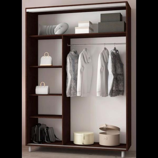 Гардероб Раздвижной Mobildor-Lux ARON P 1300 K2 2226 130 x 60см x 220 / ДСП / Венге photo 2