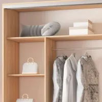Dulap pentru haine Glisant Mobildor-Lux ARON P 1500 K2 3025 150 x 60 x 220 / DSP / Stejar Sonoma photo 6
