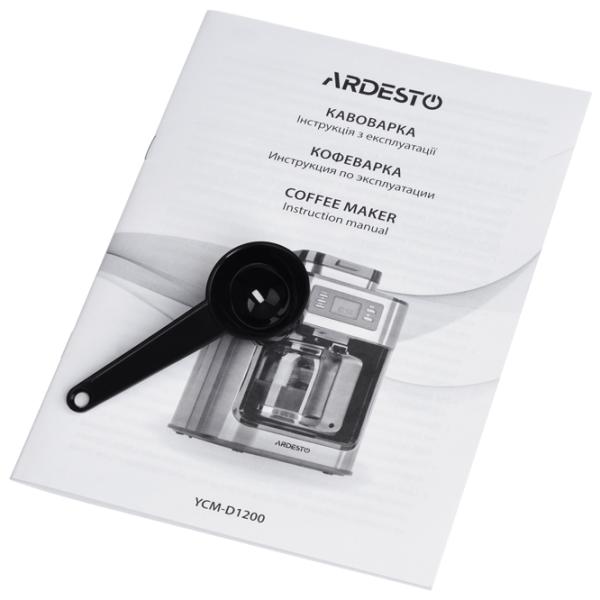 Cafetieră Ardesto YCM-D1200 Cu picurare/ 1.2 l/ Inox photo 7
