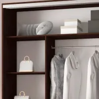 Dulap pentru haine Glisant Mobildor-Lux ARON P 1400 K2 2226 140 x 60 x 220 / DSP / Wenghe photo 7