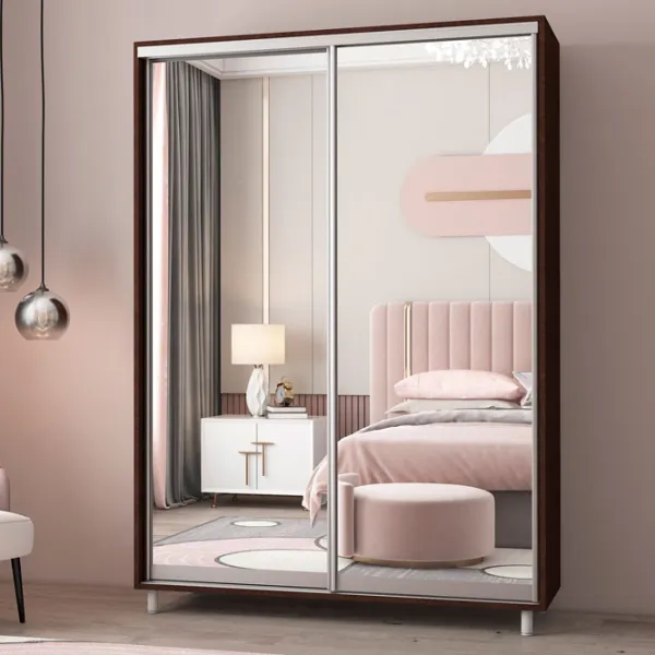 Гардероб Раздвижной Mobildor-Lux ARON P 1200 K2 2226 120 x 60см x 220 / ДСП / Венге photo 3