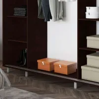 Dulap pentru haine Glisant Mobildor-Lux ARON P 1900 K2 2226 190 x 60 x 220 / DSP / Wenghe photo 4