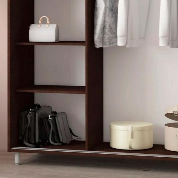 Dulap pentru haine Glisant Mobildor-Lux ARON P 1000 K2 2226 100 x 60 x 220 / DSP / Wenghe photo 8