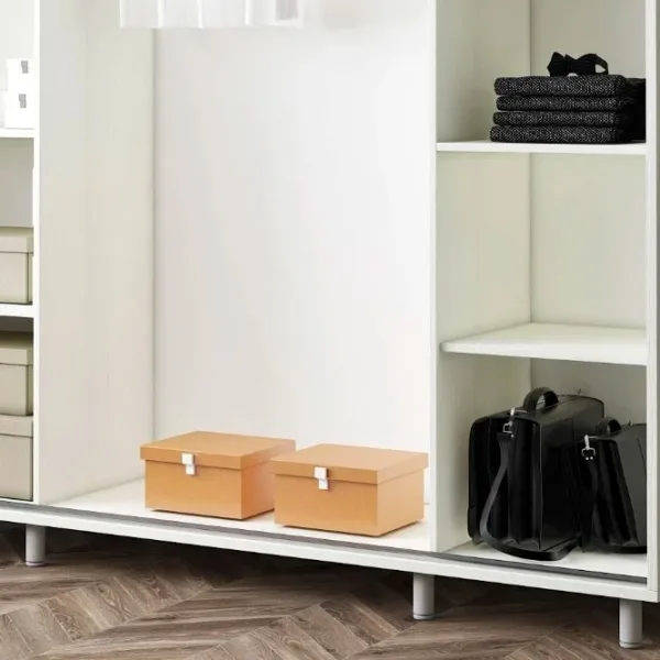 Dulap pentru haine Glisant Mobildor-Lux ARON P 2000 K2 8681 200 x 60 x 220 / DSP / Alb briliant photo 6