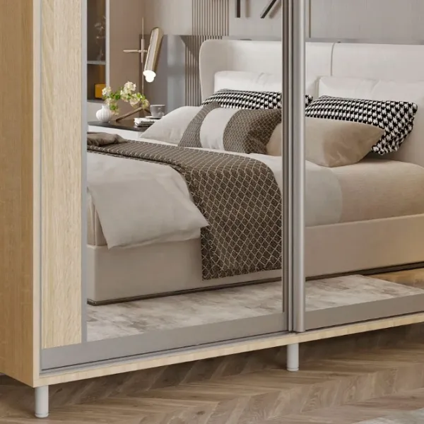 Dulap pentru haine Glisant Mobildor-Lux Aron P 1900 K2 3025 190 x 60 x 220 / DSP / Stejar Sonoma photo 4