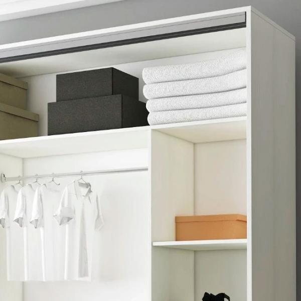 Dulap pentru haine Glisant Mobildor-Lux ARON P 2000 K3 8681 200 x 60 x 220 / DSP / Alb briliant photo 3 Dulap pentru haine Glisant Mobildor-Lux ARON P 2000 K3 8681 200 x 60 x 220 / DSP / Alb briliant photo 3
