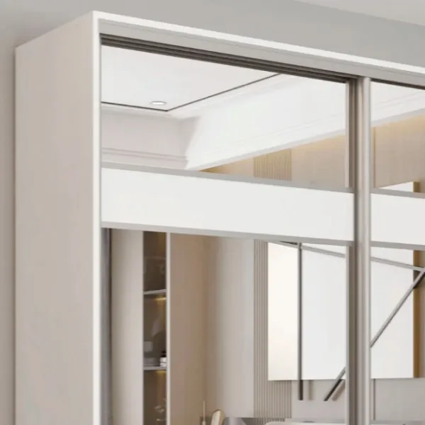 Dulap pentru haine Glisant Mobildor-Lux ARON P 2000 K3 8681 200 x 60 x 220 / DSP / Alb briliant photo 5 Dulap pentru haine Glisant Mobildor-Lux ARON P 2000 K3 8681 200 x 60 x 220 / DSP / Alb briliant photo 5