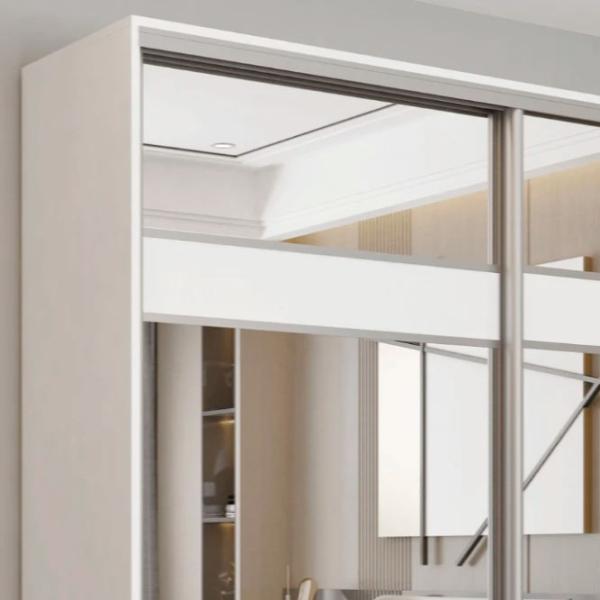 Dulap pentru haine Glisant Mobildor-Lux ARON P 2000 K3 8681 200 x 60 x 220 / DSP / Alb briliant photo 5 Dulap pentru haine Glisant Mobildor-Lux ARON P 2000 K3 8681 200 x 60 x 220 / DSP / Alb briliant photo 5