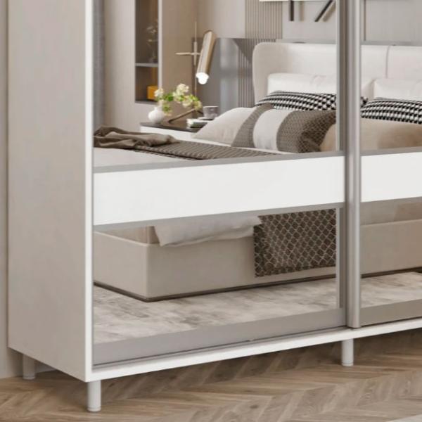 Dulap pentru haine Glisant Mobildor-Lux ARON P 2000 K3 8681 200 x 60 x 220 / DSP / Alb briliant photo 6 Dulap pentru haine Glisant Mobildor-Lux ARON P 2000 K3 8681 200 x 60 x 220 / DSP / Alb briliant photo 6