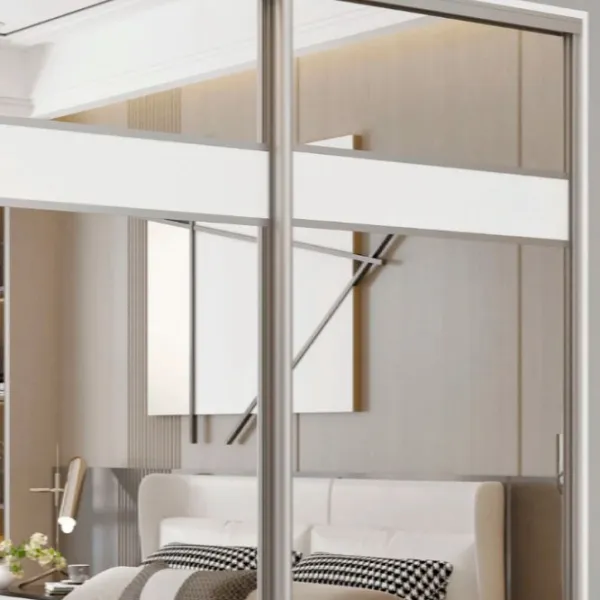Dulap pentru haine Glisant Mobildor-Lux ARON P 2000 K3 8681 200 x 60 x 220 / DSP / Alb briliant photo 7 Dulap pentru haine Glisant Mobildor-Lux ARON P 2000 K3 8681 200 x 60 x 220 / DSP / Alb briliant photo 7